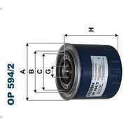 Filtro olio FILTRON OP 594/2 per RENAULT SAFRANE II (B54_) 2.2 1996-2000