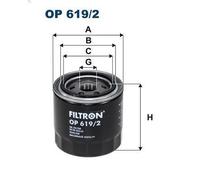 Filtro olio FILTRON OP 619/2 per TOYOTA AVENSIS (_T22_) 2 1997-2003