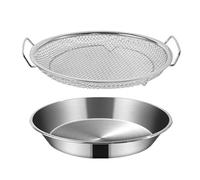 Filtro Olio friggitrice con Vassoio, Accessori friggitrice, cestello Filtro Olio in Acciaio Inox, Vassoio raccogli Gocce Multifunzionale Uso Domestico, for filtrare l'olio degli Alimenti fritti(22cm)
