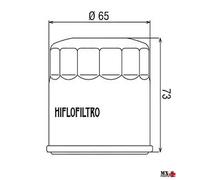 FILTRO OLIO HONDA NTV 650 REVERE 1993-1997 HIFLO HF303C CROMATO