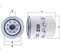 Filtro olio KNECHT OC 238 per JAGUAR XJ 3.4 1975-1986