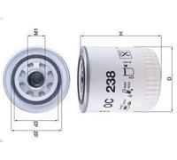 Filtro olio KNECHT OC 238 per JAGUAR XJ 4 1989-1993
