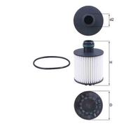 MAHLE ORIGINAL Filtro olio Cartuccia filtro con guarnizione OX 1171D