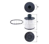 MAHLE ORIGINAL Filtro olio Cartuccia filtro con guarnizione OX 1171D