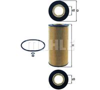 Filtro olio KNECHT OX 123/1D per MERCEDES W202)