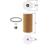 Filtro olio KNECHT OX 365/1D per JEEP CHEROKEE 2.8 CRD 4x4