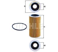 Filtro olio KNECHT OX 370D per VOLVO XC90 2.4 D5 AWD 4x4