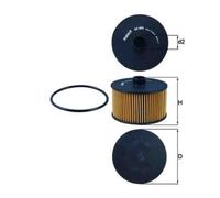 MAHLE OX 968D Filtro olio