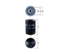 Filtro Olio Mahle OC 470 per Audi Seat Skoda VW Cupra
