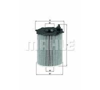 Filtro olio MAHLE ORIGINAL OX171/2D CITROËN FIAT FORD MAZDA MINI MITSUBISHI PEU