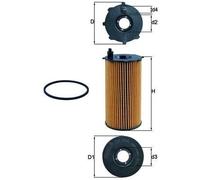 Filtro olio Mahle OX 354D per DODGE JEEP