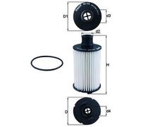 Filtro olio Mahle OX 774D per JAGUAR LAND ROVER