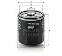 MANN-FILTER W 712/32 Filtro dell'olio - per Autovetture + veicoli commeriali