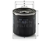 MANN-FILTER filtro olio WP1026 avvitamento diametro 102 altezza 99 mm