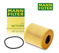Filtro Olio Mann HU711/51X Per Citroën Berlingo C2 C8 Citroën Fiat Qubo DS
