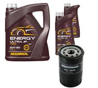 Filtro Olio MANNOL Energy Ultra JP 5W-20 7L Per Nissan Micra II 1.0i 16V
