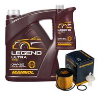 Filtro Olio MANNOL Legend Ultra 0W-20 6L Per Toyota Yaris 1.3 1.33 VVT-I