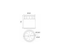 Filtro Olio Bimota Yb10 1000 1990 1991 1992 1993 1994