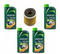 Filtro Olio MF140 Motore Set 10W40 4 Litro per Yamaha YFM 250 Rse YFZ 450 R Sp