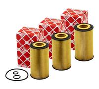 Filtro Olio Motore Febi 108276 Set 3 Pezzo per Dodge Infiniti Jeep Mercedes