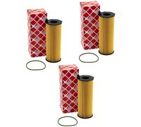 Filtro Olio Motore FEBI 109709 Set Di 3 Pezzi Per Audi A6 Porsche Cayenne VW