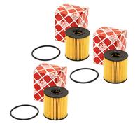Filtro Olio Motore Febi 32103 Set 3 Pezzo per Citroen Fiat Ford Mini Peugeot