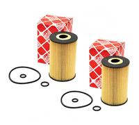 Filtro Olio Motore Febi 36634 Set 2 Pezzo per Audi A4 Seat Leon Skoda VW