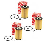 Filtro Olio Motore Febi 36634 Set 3 Pezzo per Audi A4 Seat Leon Skoda VW