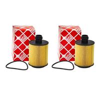 Filtro Olio Motore FEBI Set 2 Pezzi 39837 Per Fiat Lancia Opel Saab Suzuki