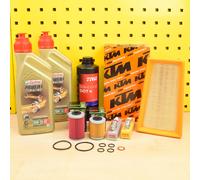 Filtro Olio Originale Aria Candele Castrol 10W50 Per : KTM Smc R 690 14-18