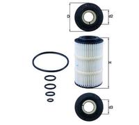 Mahle Original Filtro olio KNECHT OX 345/7D – cartuccia