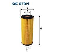 Filtron Filtro olio OE670/1 per Fiat Croma (194_) 2.4 2005-2011