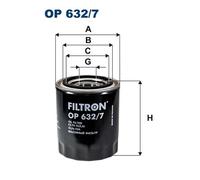 Filtron Filtro olio OP632/7 avvitabile per Kia Sorento I 2.5 (2002-2011)