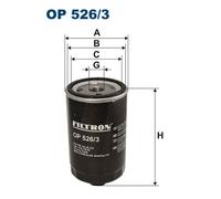 Filtron Filtro olio ad avvitamento OP 526/3 per VW Golf II, Passat B3/B4