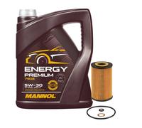 Filtro Olio SH 4061 P + MANNOL 5W 30 Energy Premium 5 L Per Hyundai 1 Unit