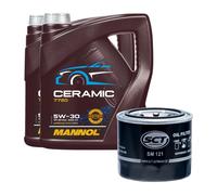 Filtro Olio Sm 121 Con mannol 7720 Ceramica SAE 5W 30 Olio 8 Litro per Mercedes