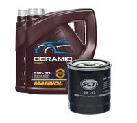 Filtro Olio Sm 143 Con mannol 7720 Ceramica SAE 5W 30 Olio 8 Litro per Mercedes