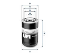 UFI Filters, Filtro Olio 23.102.02, Filtro Olio per Ricambio, Adatto a Auto, Applicabile su Diversi Modelli Alfa Romeo, Bobcat, Caterpillar, Fiat, Goldoni, Lancia, Marshall, Mustang, Rossi e Rover