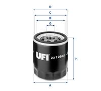 Filtro Olio UFI 23.129.02 Per Chevrolet, Daewoo, Opel, Rover, Saab, Vauxhall