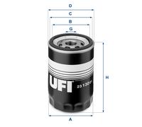 Filtro Olio UFI 23.130.01 Per ARO, AUDI, BARKAS, NSU, PORSCHE, SEAT, TRABANT, VW