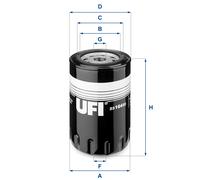 Filtro Olio UFI 23.164.03 Per ARO, AUDI, FORD, MULTICAR, SEAT, SKODA, VOLVO, VW
