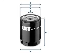 Filtro olio UFI 23.175.00 per ZASTAVA 101 1.1 1973-199