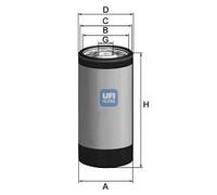 UFI Filters, Filtro Olio 23.288.00, Filtro Olio per Ricambio, Adatto a Mezzi Agricoli, Applicabile su Diversi Modelli come Astra, Case IH, Irisbus, Iveco, Kamaz, New Holland Renault V.I. e Sabb