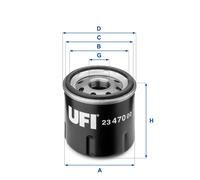 Filtro Olio UFI 23.470.00 Per DACIA, NISSAN, RENAULT