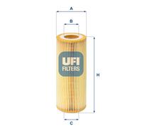 UFI Filters, Filtro Olio 25.021.00, Filtro Olio per Ricambio, Adatto a Auto, Applicabile su Diversi Modelli BMW e BMW Alpina