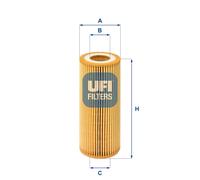 UFI Filters, Filtro Olio 25.048.00, Filtro Olio per Ricambio, Adatto a Auto, Applicabile su Diversi Modelli BMW Serie 3, Serie 5, Serie 6, Serie 7, X3, X5 e X6