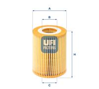 Filtro Olio UFI 25.069.00 Per CHRYSLER, JEEP, MERCEDES-BENZ