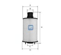 Filtro olio UFI 25.073.02 JAGUAR XK Cabriolet (_J43_) 5.0 V8