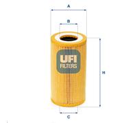 Filtro olio UFI 25.165.00 per PORSCHE CAYENNE S 4.5