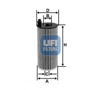 Filtro olio UFI 25.188.00 per BMW Série 1 1.5 116 d